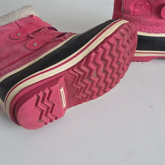 SOREL | Girl Pink Suede Black Rubber 1964 Pac Strap-K Snow Boots Sz 11 - Picture 6 of 6